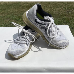 Nike Air Max 698903-101 Running Shoes Women's 7 White Black Classic Tennis Shoes